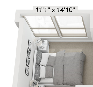 1 bedroom floor plan | Presidential Towers Chicago IL
